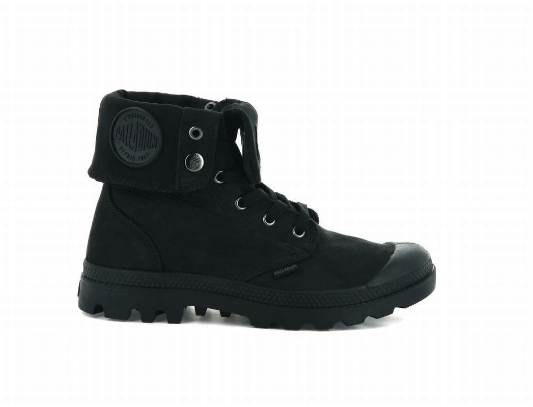 Palladium Pampa Baggy Nubuck Damen Stiefel Schwarz ||863192-VBQ||